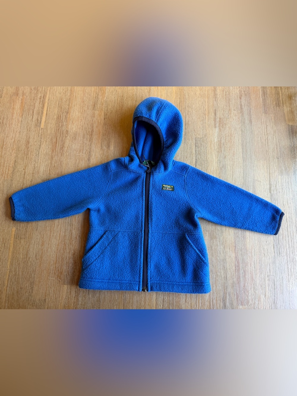 LLBean Kids Blue Fleece Hoodie Jacket 12-18m
